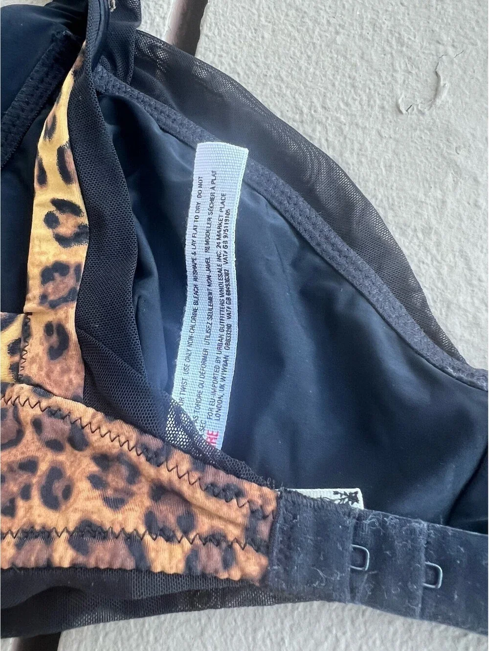 Free People intimately Erin Printed  Leopard Print Bralette, size S